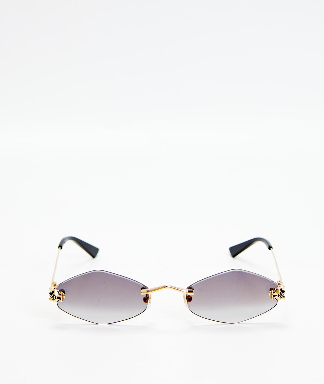 CARTIER Фиолетовые металлические солнцезащитные очки, фото 6