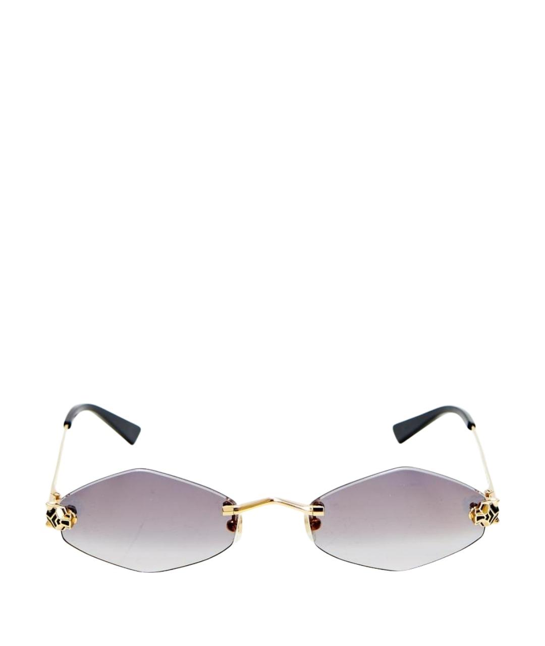 CARTIER Фиолетовые металлические солнцезащитные очки, фото 1