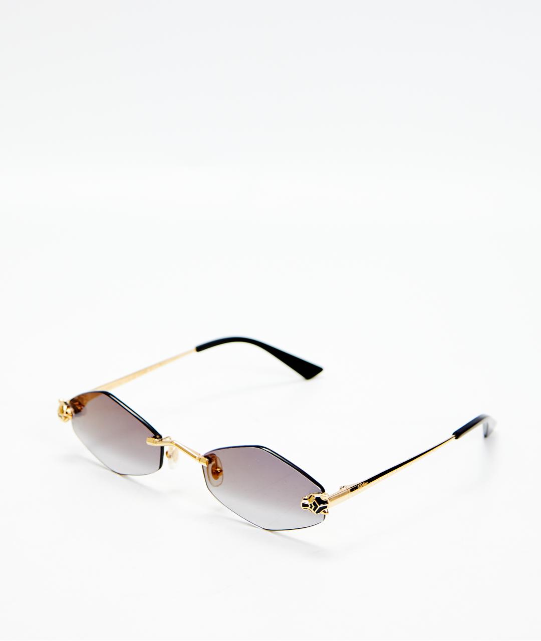 CARTIER Фиолетовые металлические солнцезащитные очки, фото 2