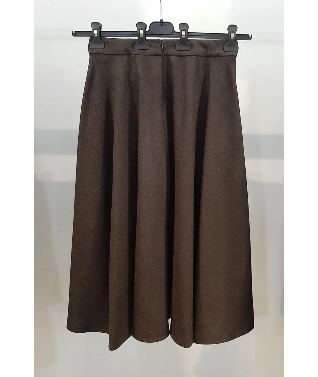 'S MAX MARA Коричневая юбка миди, фото 2