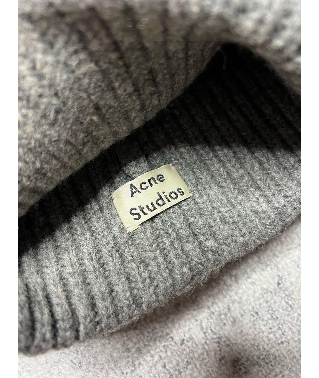 ACNE STUDIOS Серая шерстяная шапка, фото 5