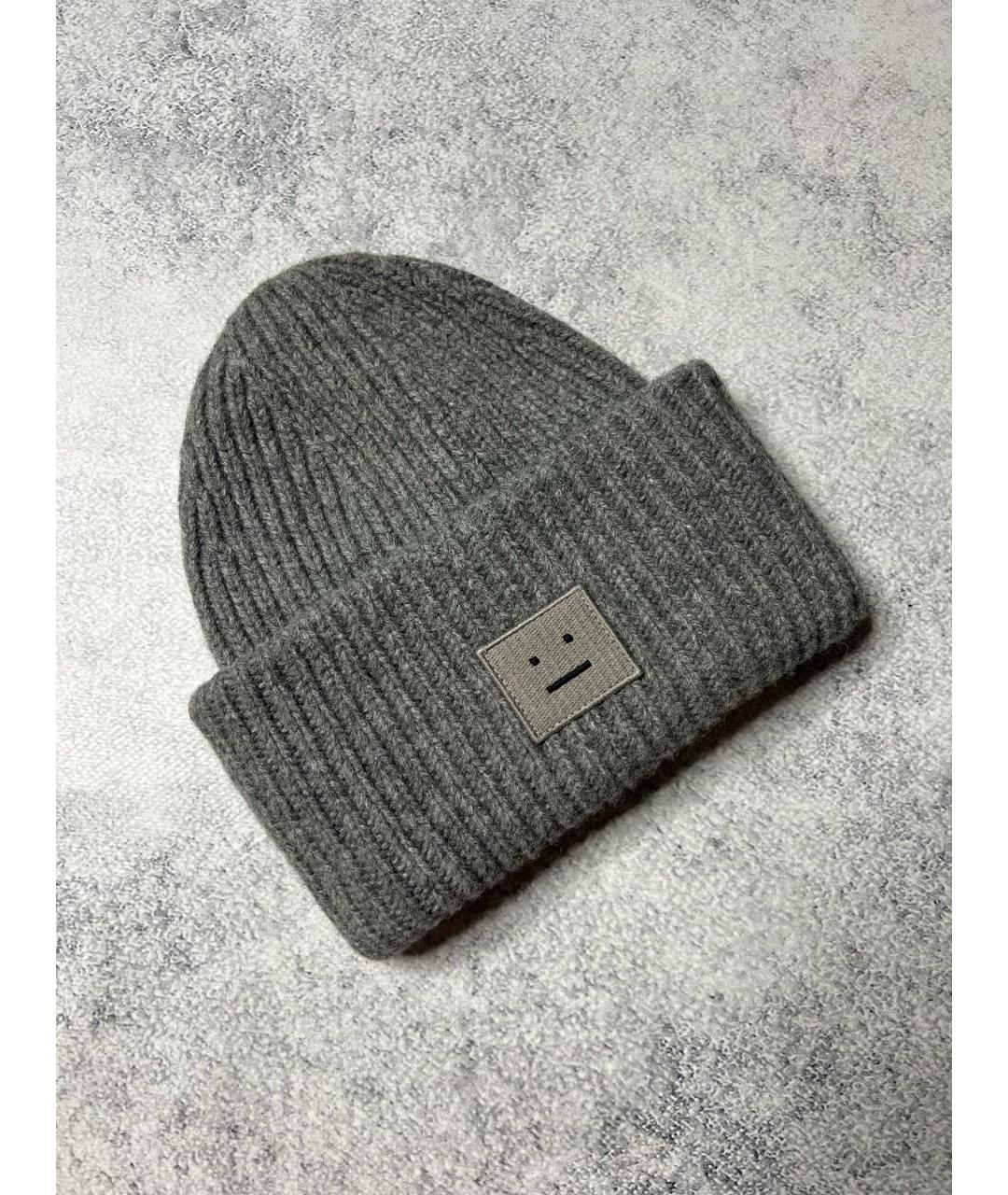ACNE STUDIOS Серая шерстяная шапка, фото 8