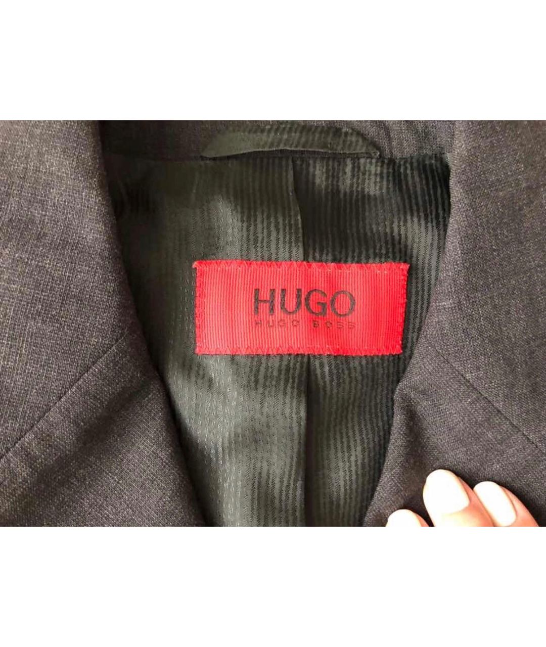 HUGO BOSS Серый хлопковый пиджак, фото 3