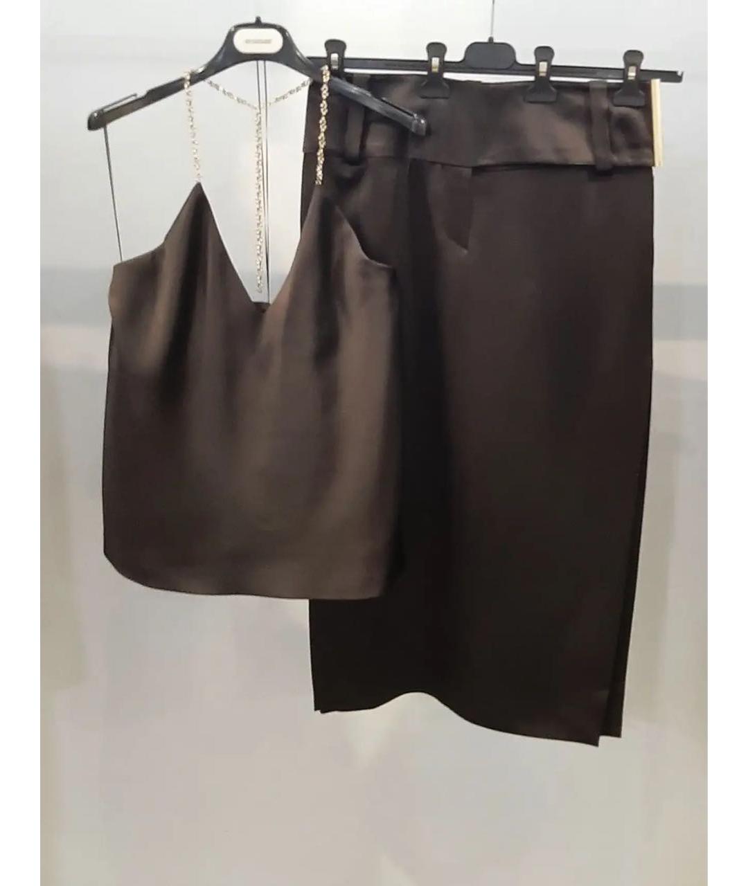SPORTMAX Коричневый костюм с юбками, фото 3