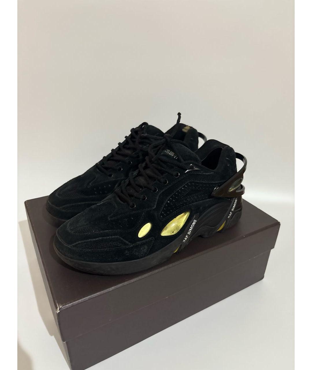 RAF SIMONS Черные низкие кроссовки / кеды, фото 3
