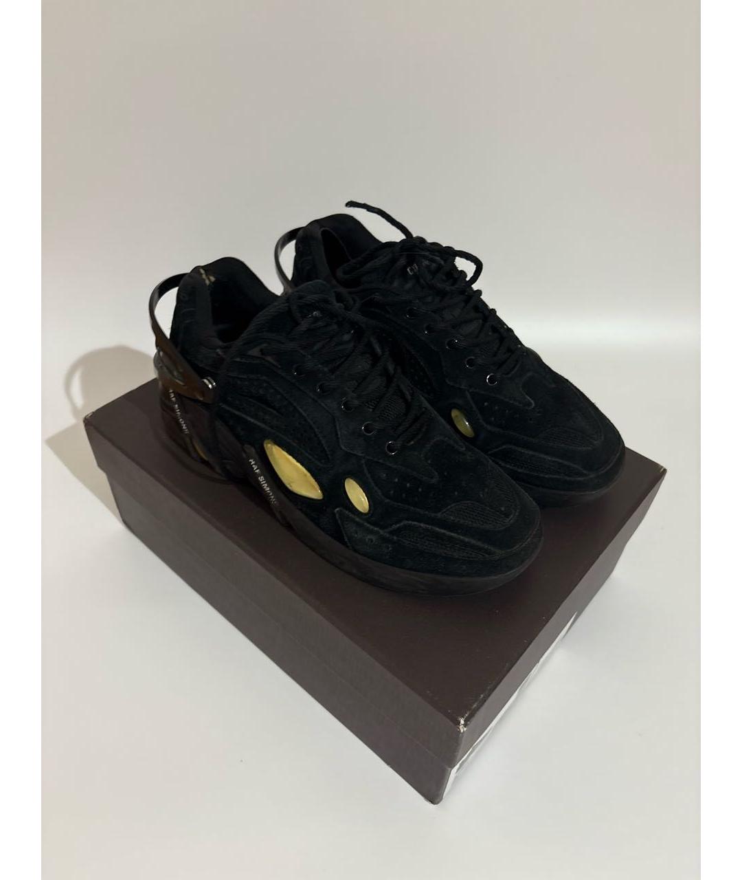 RAF SIMONS Черные низкие кроссовки / кеды, фото 2