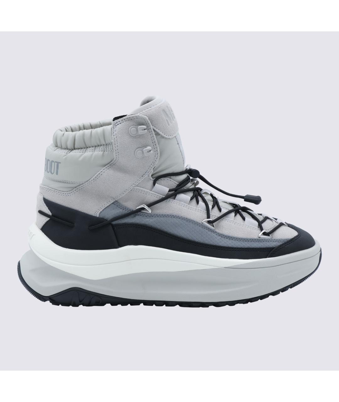 MOON BOOT Серые синтетические низкие ботинки, фото 5