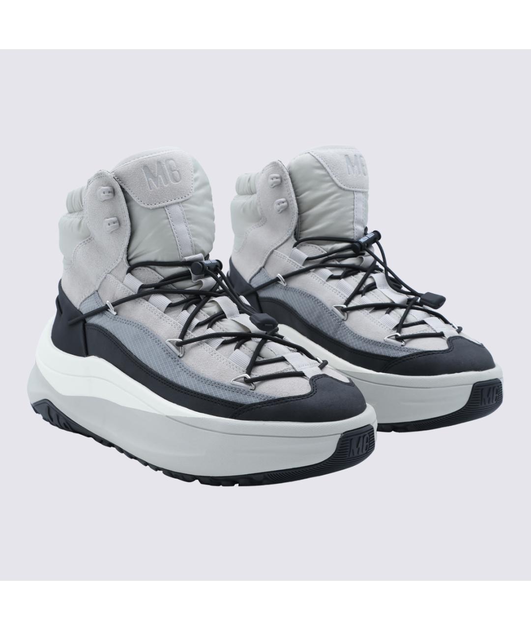 MOON BOOT Серые синтетические низкие ботинки, фото 2