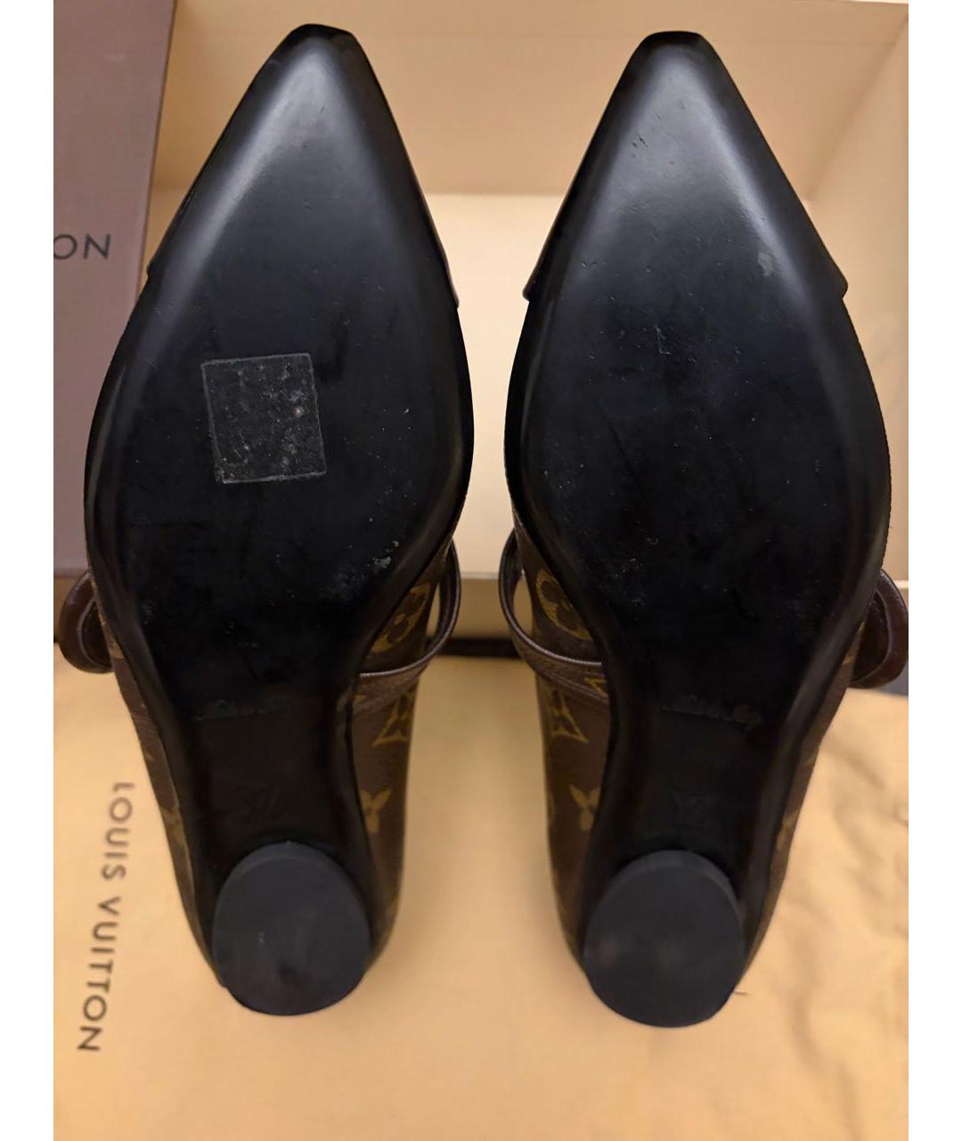 LOUIS VUITTON Коричневые балетки, фото 4