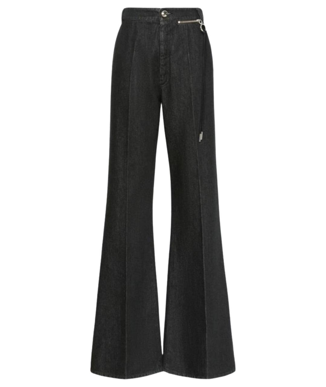 SPORTMAX Серые хлопковые джинсы клеш, фото 1