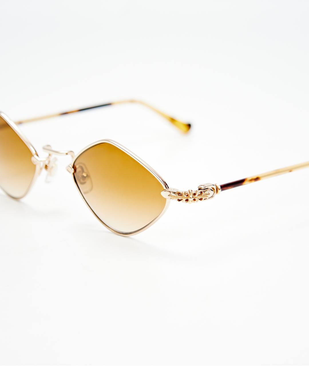 CHROME HEARTS Золотые металлические солнцезащитные очки, фото 3