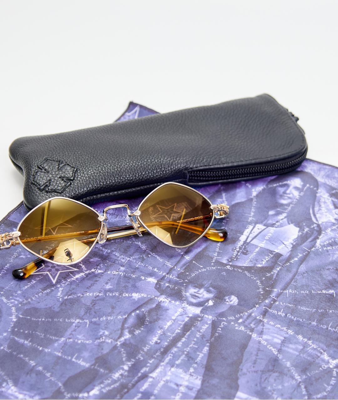 CHROME HEARTS Золотые металлические солнцезащитные очки, фото 5