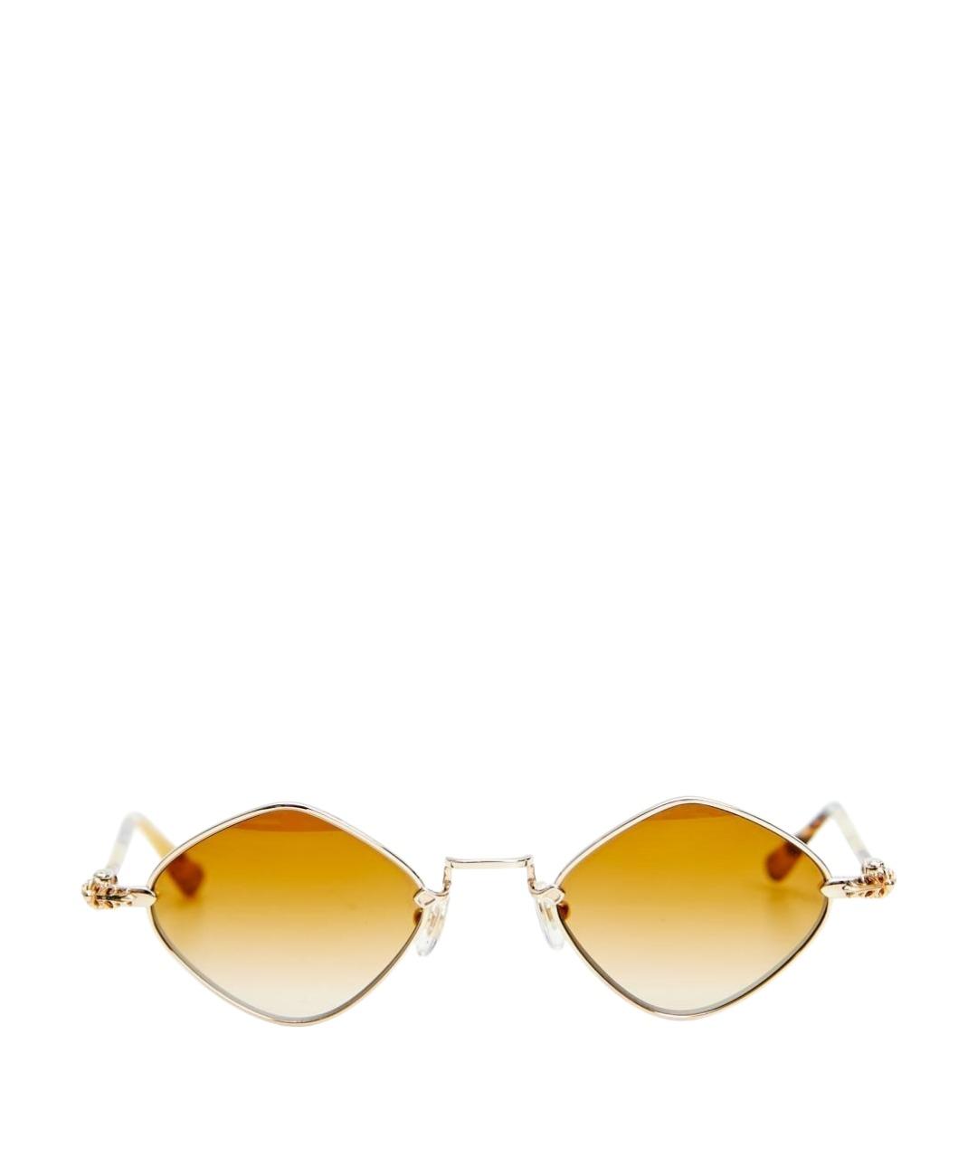CHROME HEARTS Золотые металлические солнцезащитные очки, фото 1