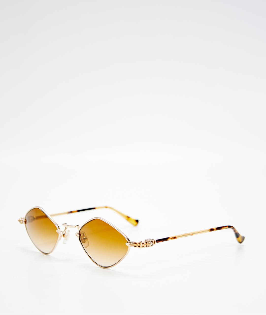 CHROME HEARTS Золотые металлические солнцезащитные очки, фото 2