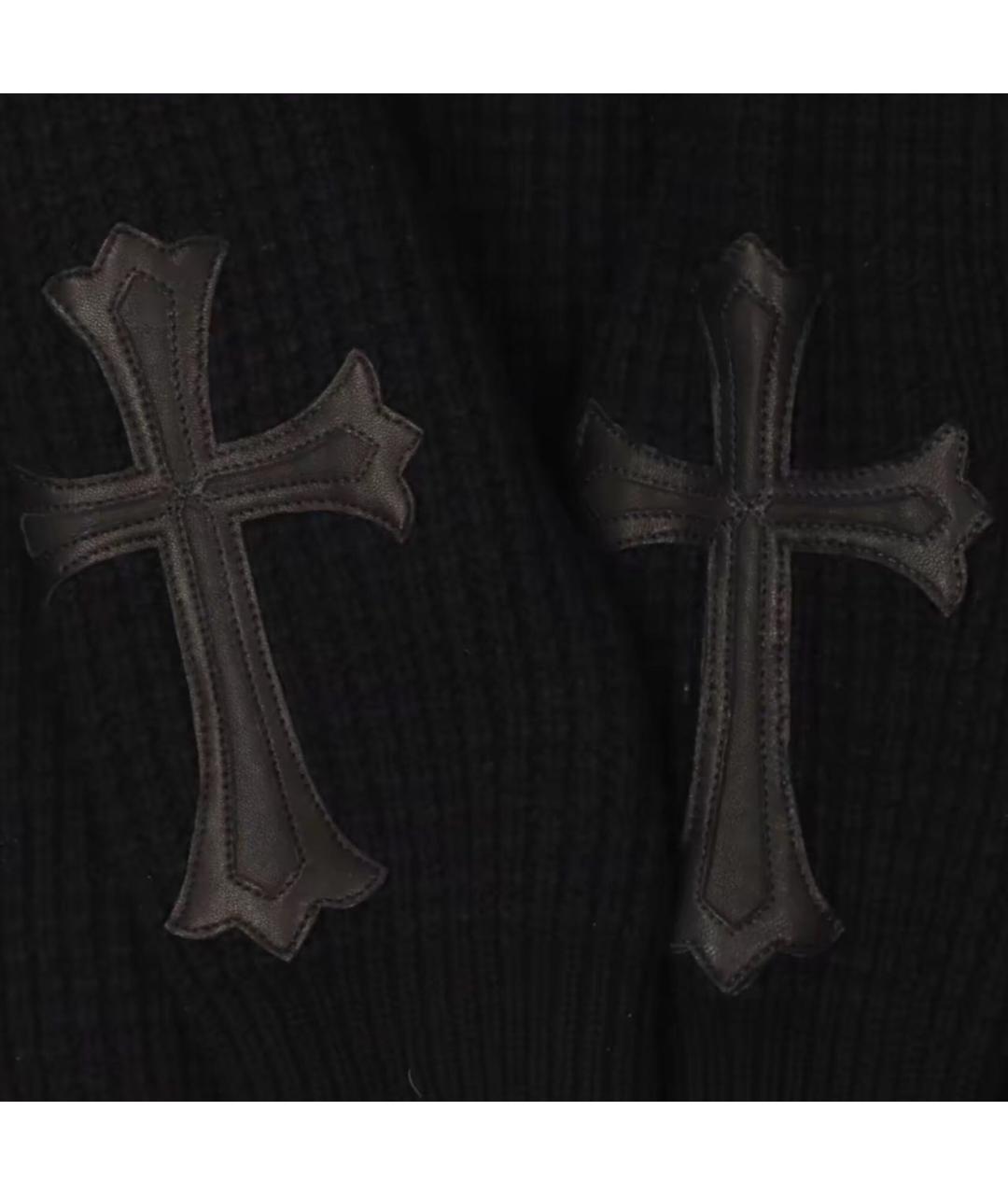 CHROME HEARTS Черный кашемировый джемпер / свитер, фото 3
