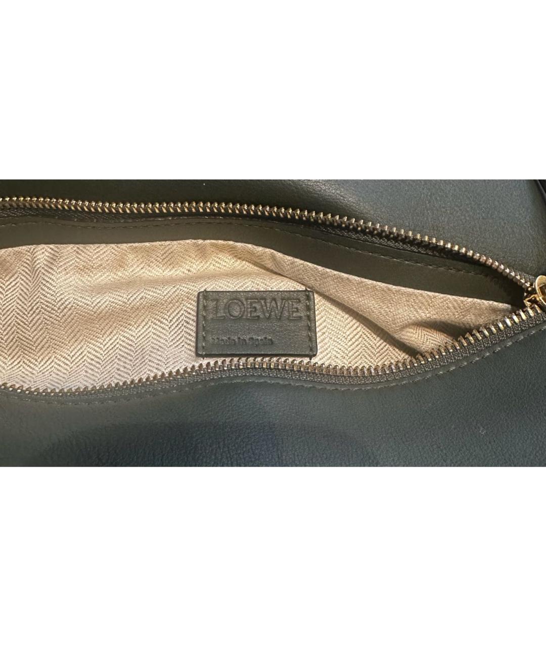 LOEWE Зеленая кожаная сумка через плечо, фото 3