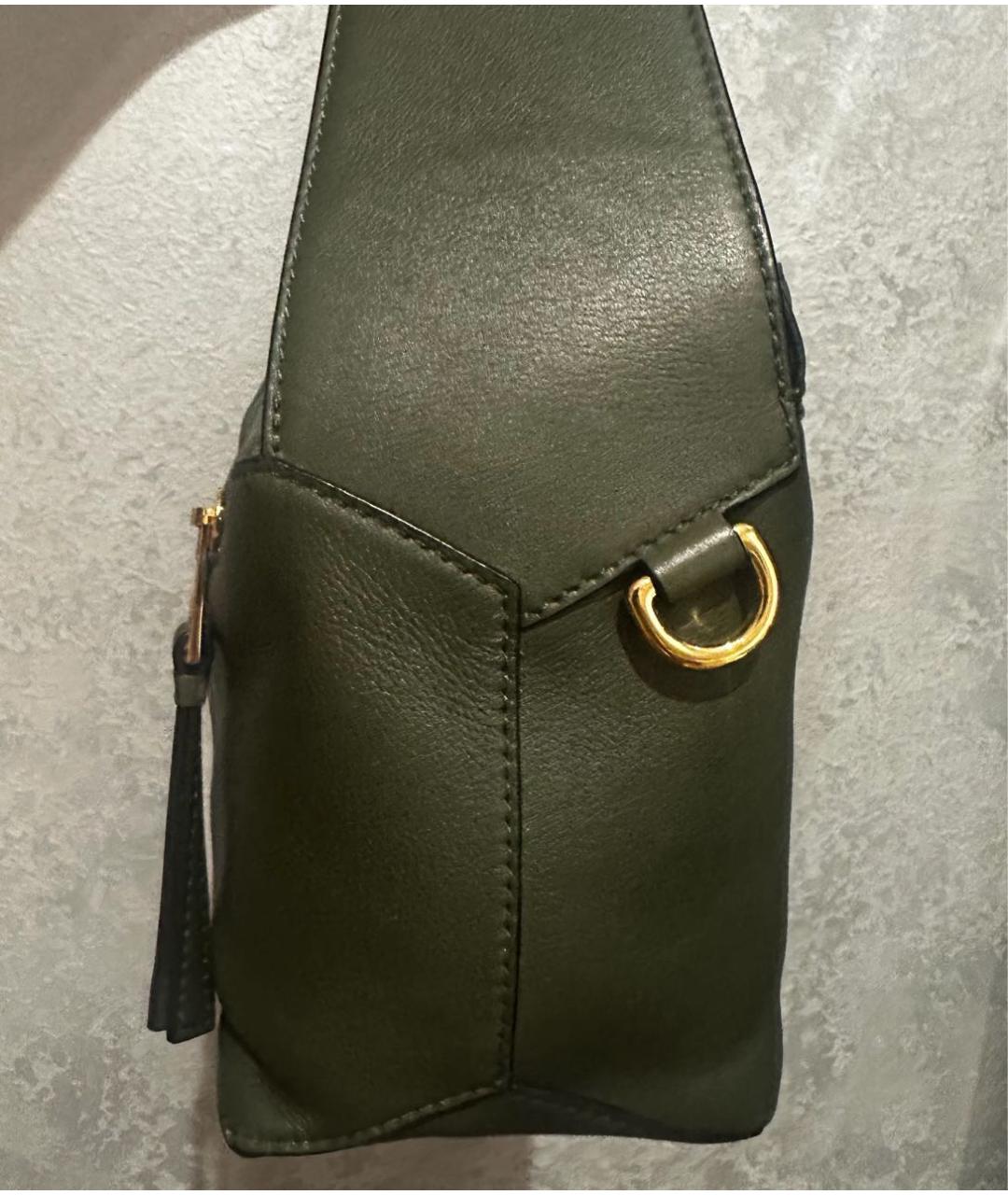 LOEWE Зеленая кожаная сумка через плечо, фото 2