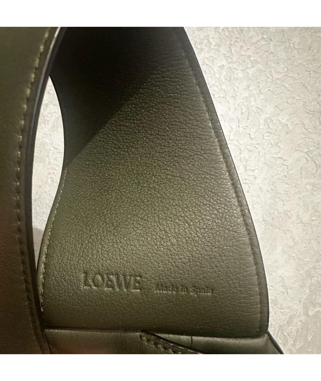 LOEWE Зеленая кожаная сумка через плечо, фото 4