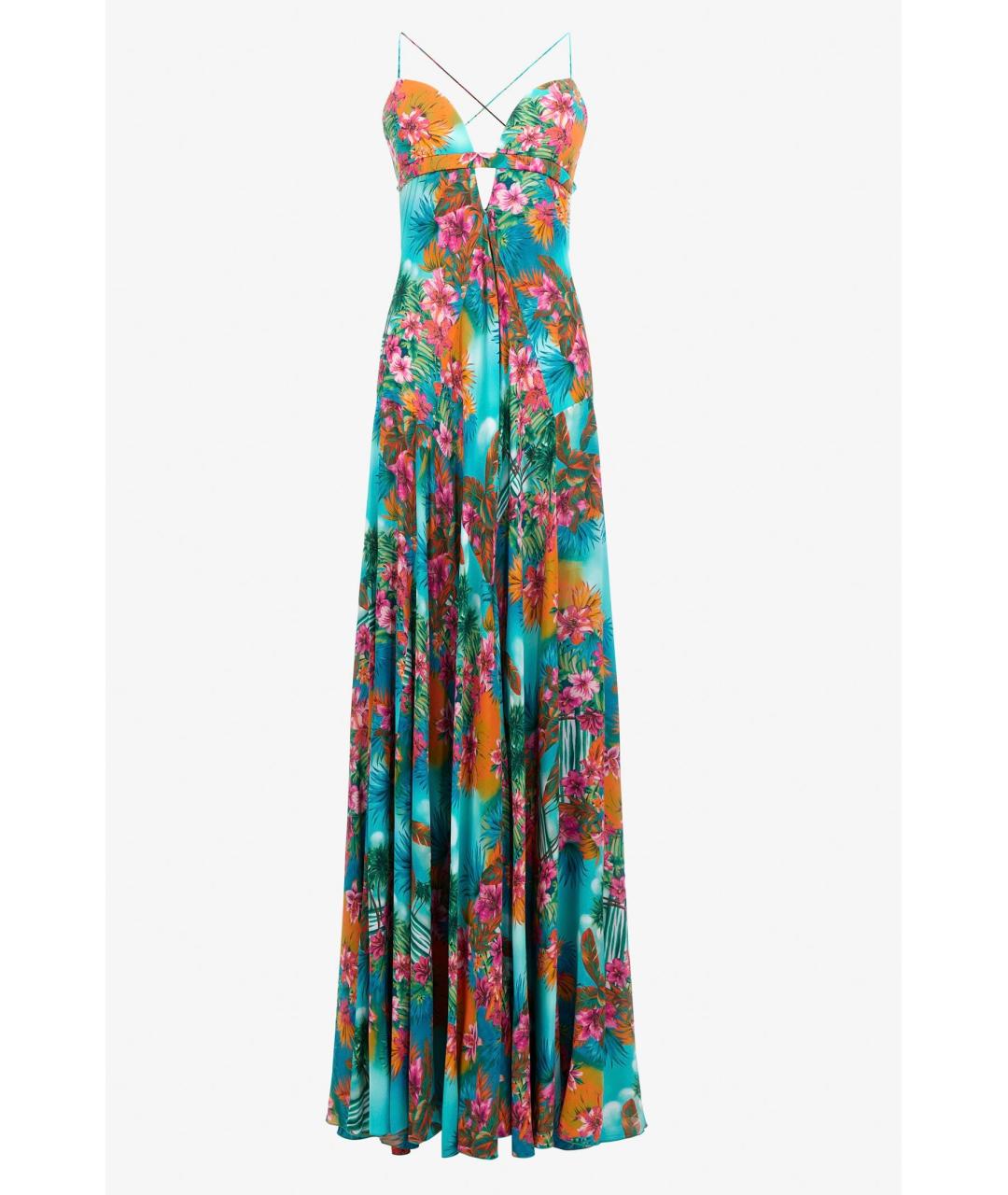 ROBERTO CAVALLI Мульти вискозное коктейльное платье, фото 5