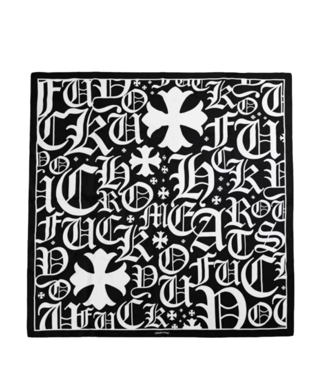 CHROME HEARTS Черный шелковый платок, фото 1