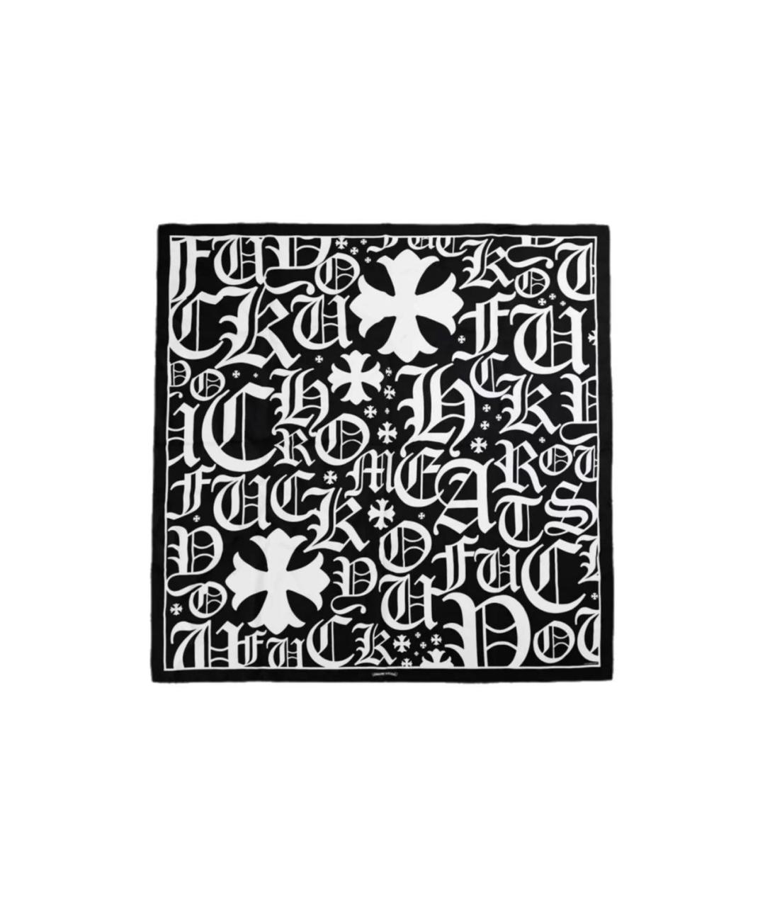 CHROME HEARTS Черный шелковый платок, фото 5