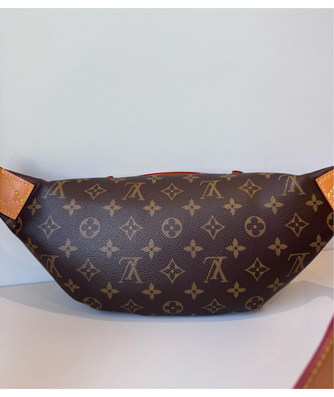 LOUIS VUITTON Коричневая поясная сумка из канвы, фото 4