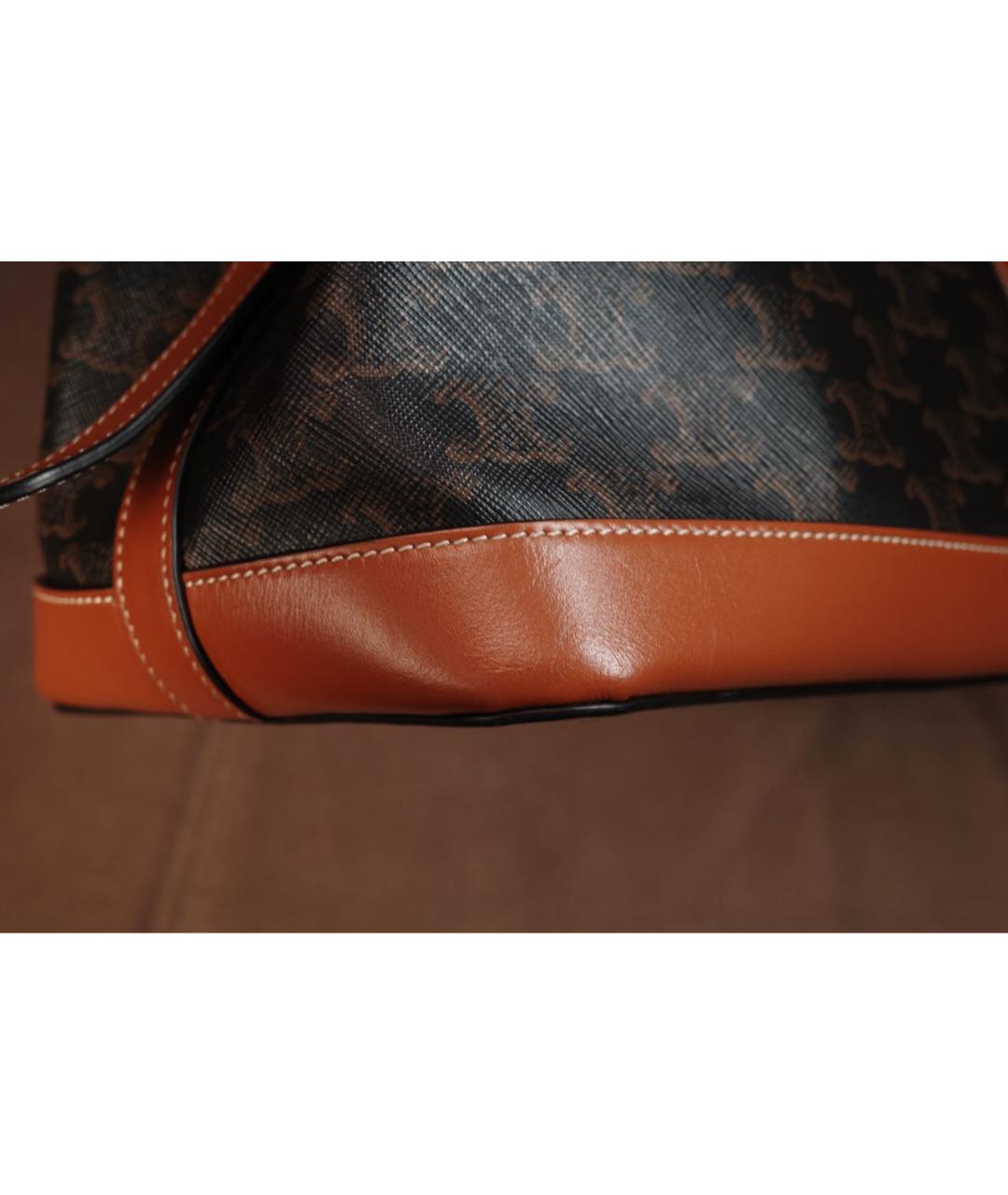 CELINE Коричневая сумка тоут из канвы, фото 7
