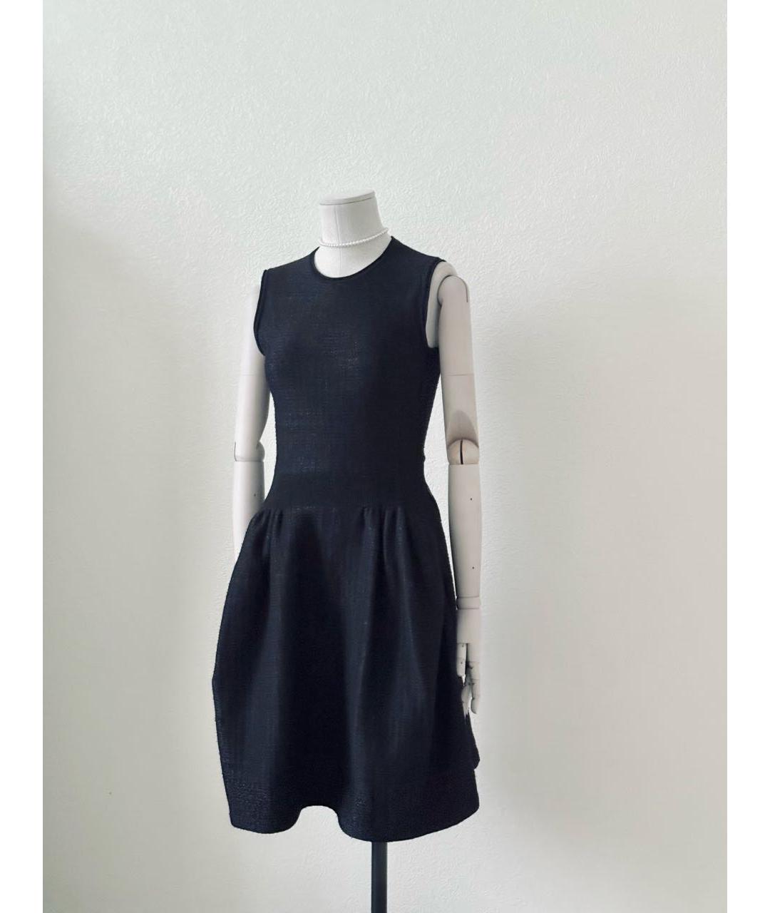 SAINT LAURENT Черное шерстяное повседневное платье, фото 3