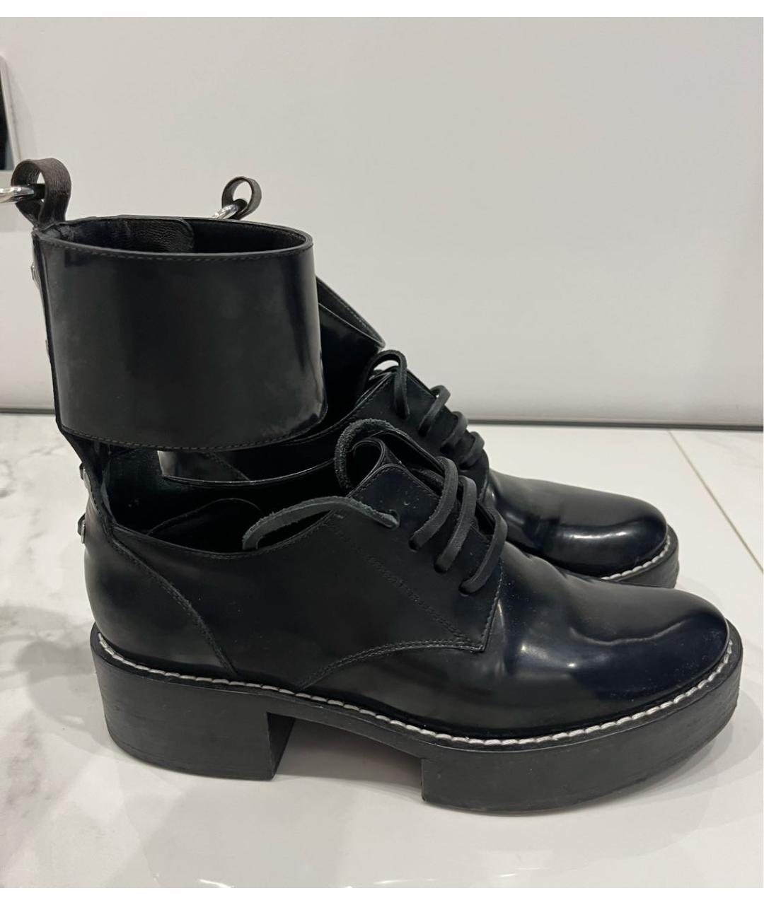 LOUIS VUITTON Черные кожаные ботинки, фото 9