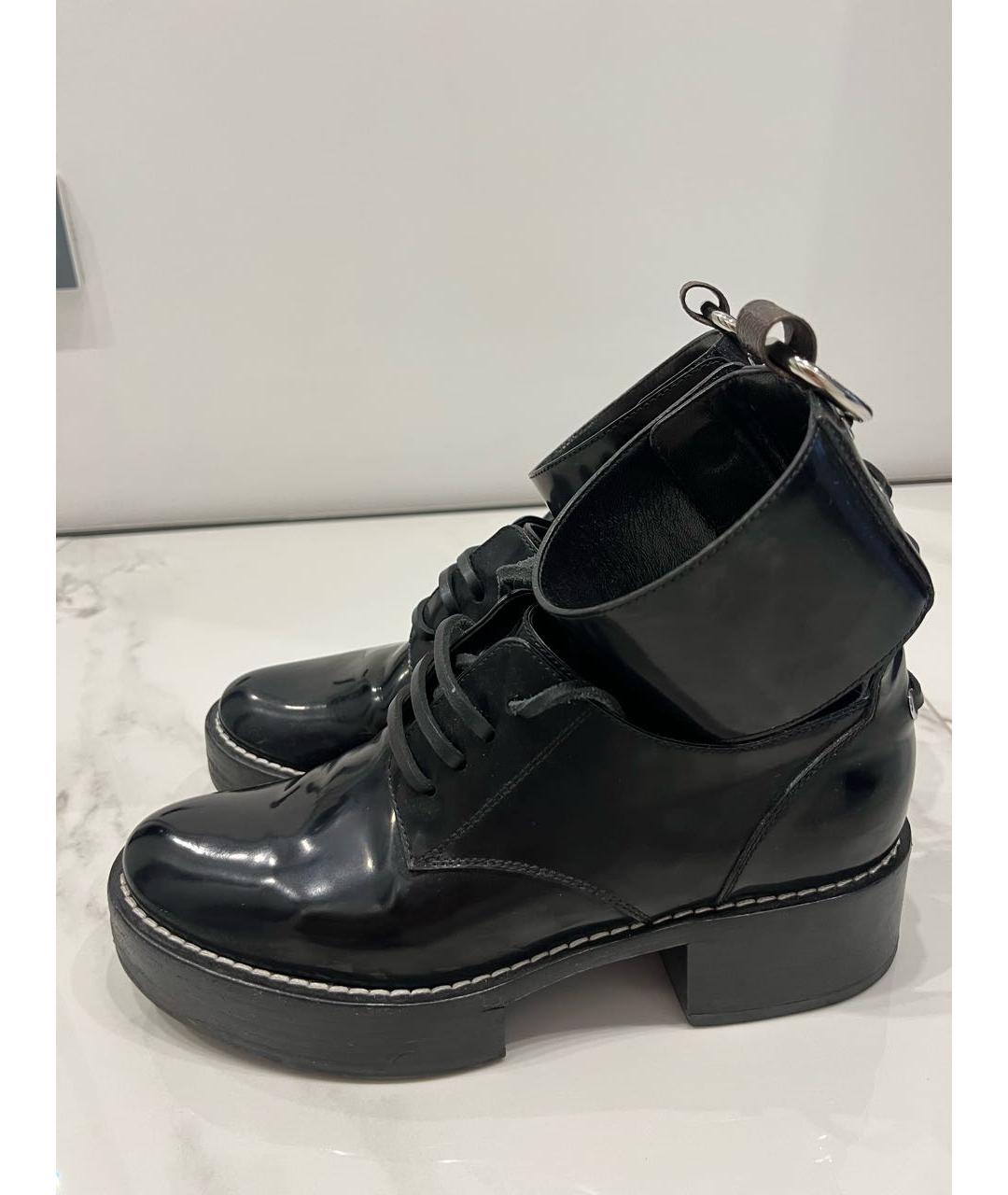 LOUIS VUITTON Черные кожаные ботинки, фото 3