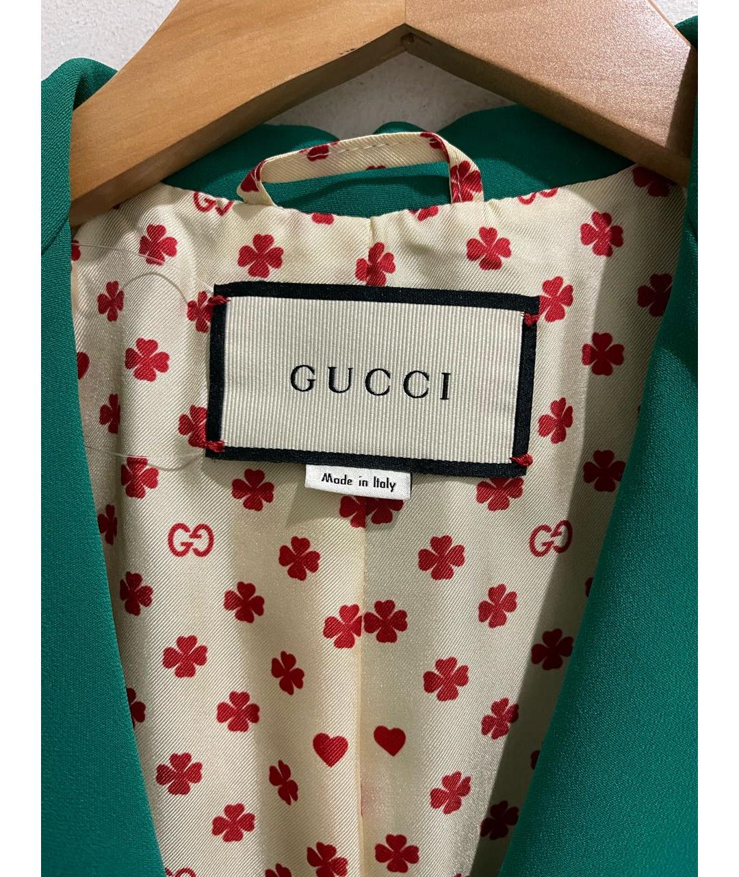 GUCCI Зеленый вискозный жакет/пиджак, фото 3