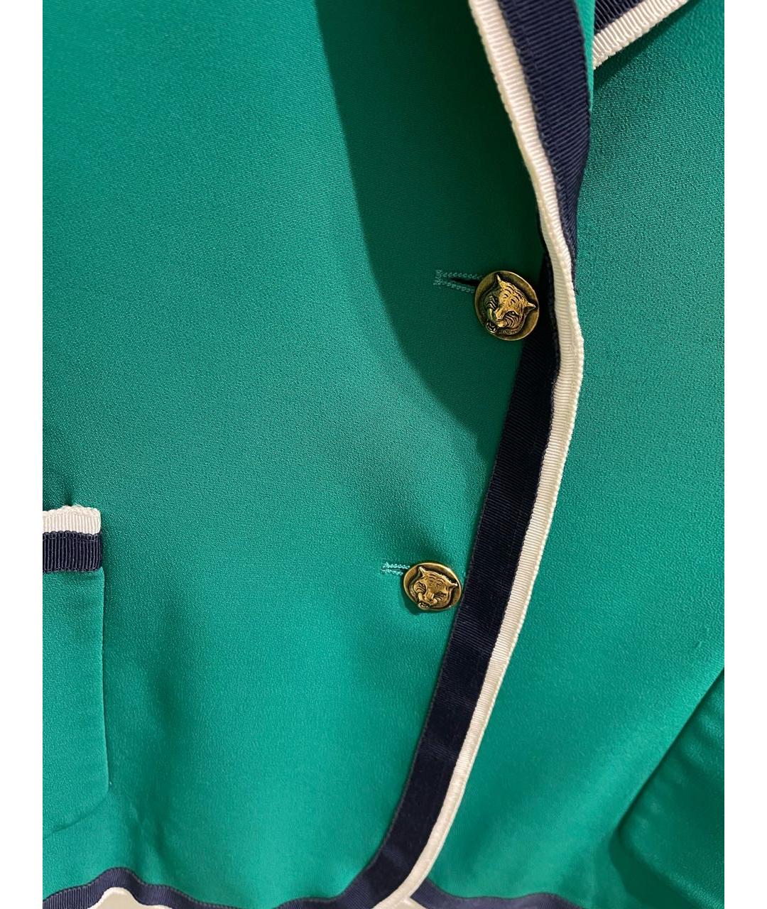 GUCCI Зеленый вискозный жакет/пиджак, фото 5