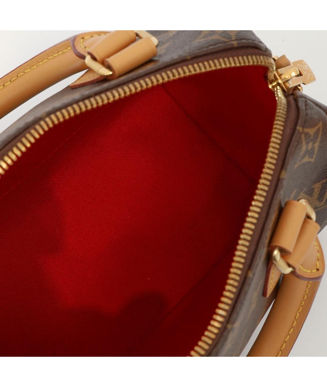 LOUIS VUITTON Коричневая сумка с короткими ручками из канвы, фото 4