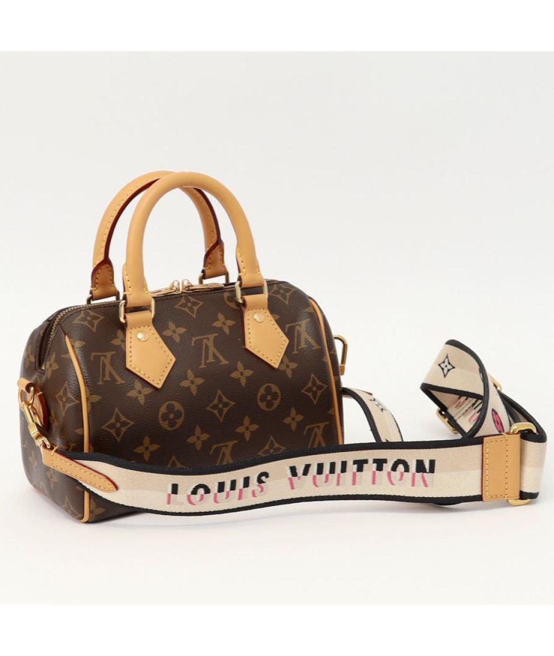 LOUIS VUITTON Коричневая сумка с короткими ручками из канвы, фото 3