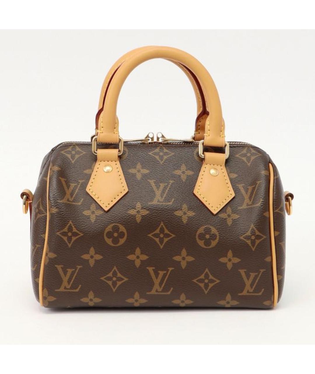 LOUIS VUITTON Коричневая сумка с короткими ручками из канвы, фото 2