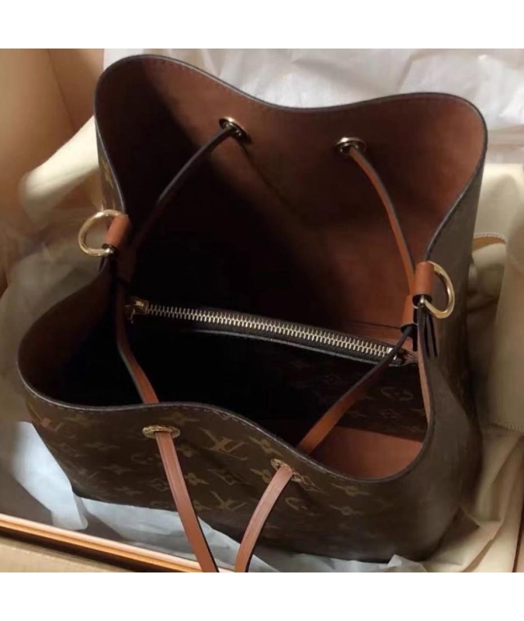 LOUIS VUITTON Коричневая сумка через плечо из канвы, фото 4