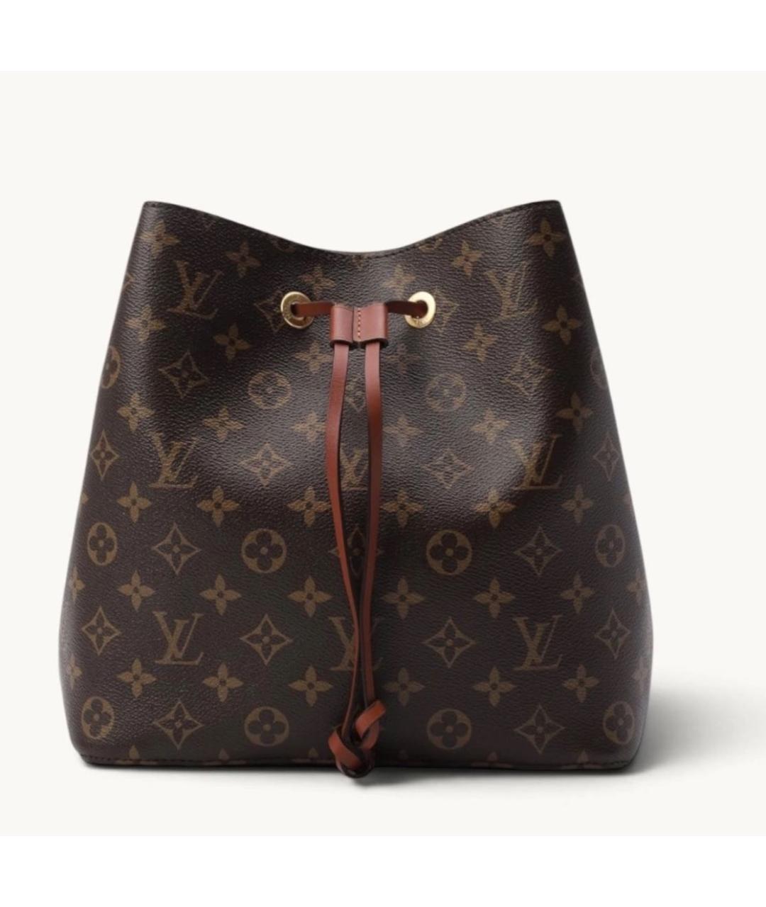 LOUIS VUITTON Коричневая сумка через плечо из канвы, фото 2