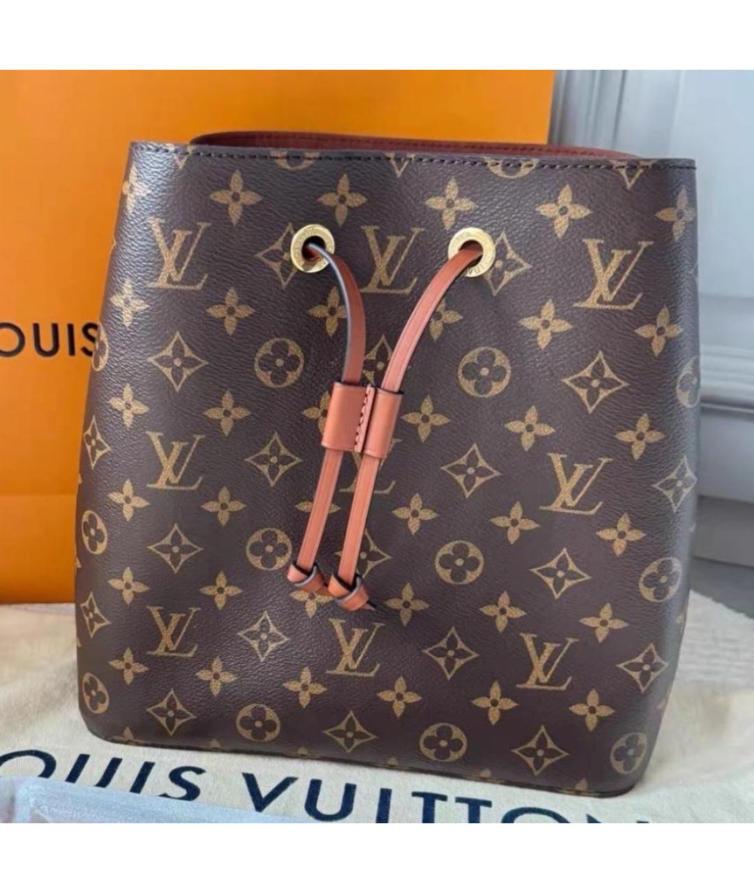 LOUIS VUITTON Коричневая сумка через плечо из канвы, фото 3
