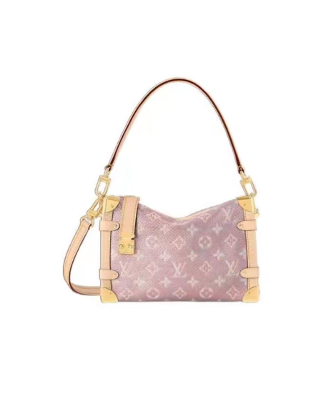 LOUIS VUITTON Розовая сумка через плечо из канвы, фото 5