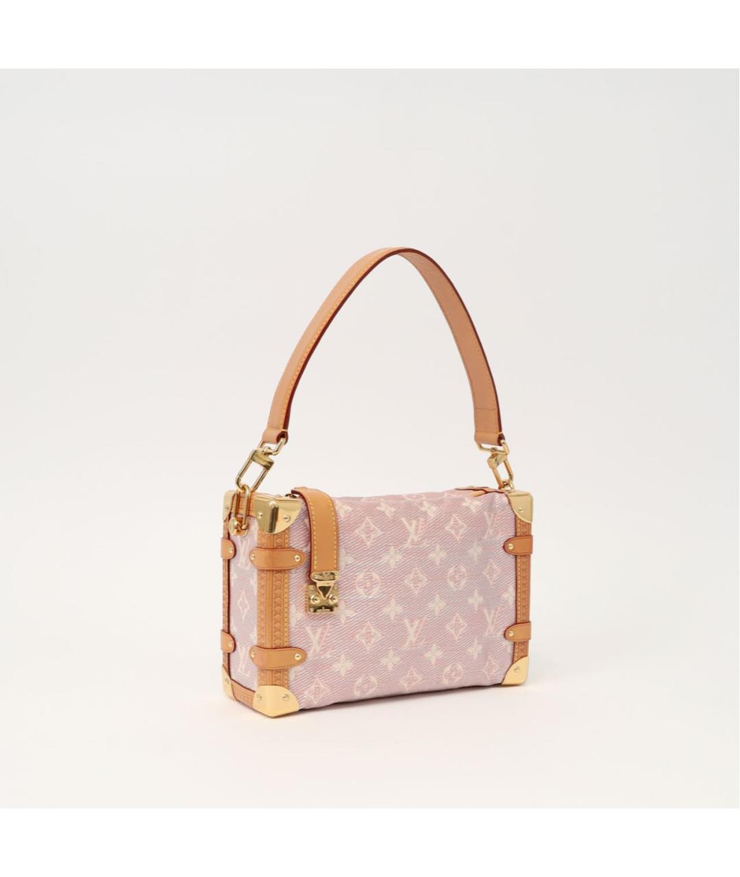 LOUIS VUITTON Розовая сумка через плечо из канвы, фото 3
