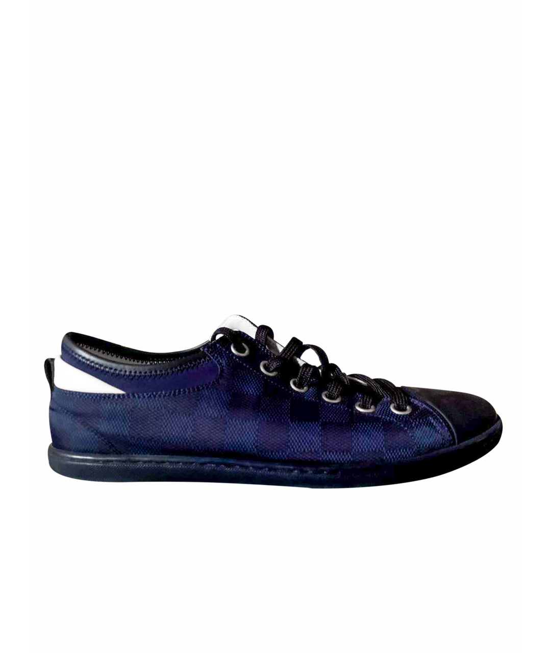 LOUIS VUITTON PRE-OWNED Темно-синие кожаные низкие кроссовки / кеды, фото 1