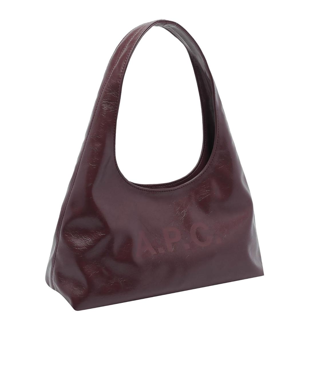 A.P.C. Бордовая сумка через плечо из искусственной кожи, фото 2