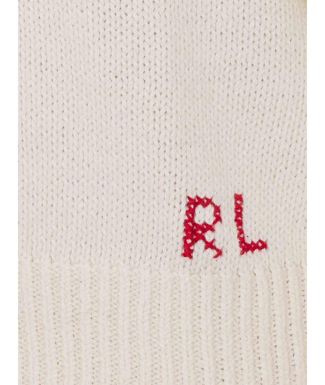 POLO RALPH LAUREN Белый хлопковый джемпер / свитер, фото 3