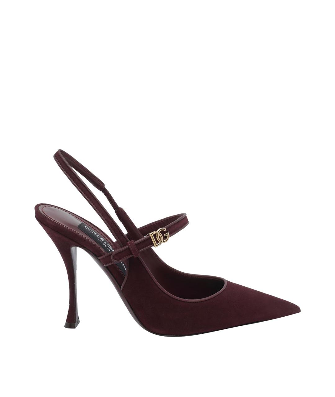 DOLCE&GABBANA Бордовые замшевые туфли, фото 1