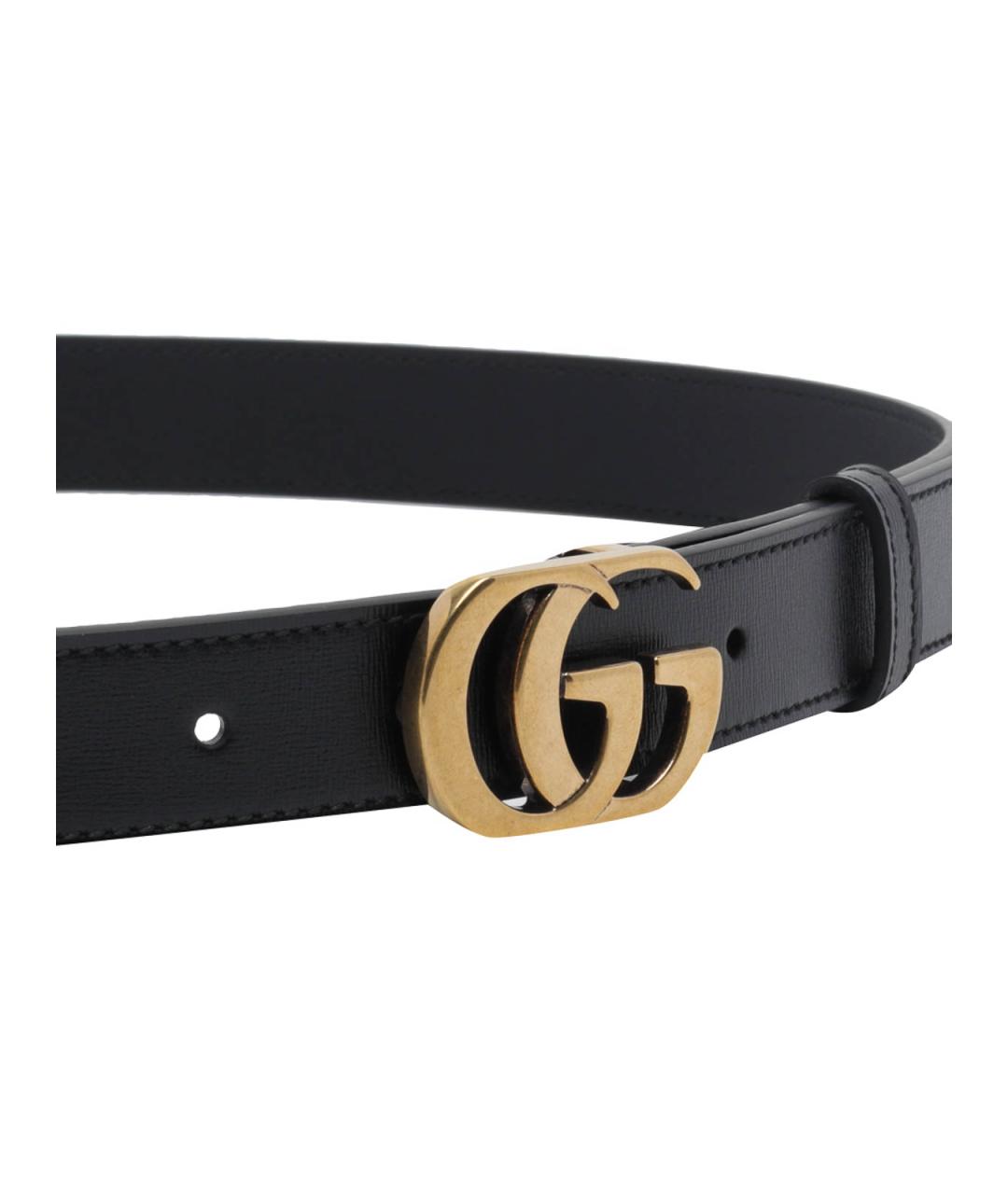 GUCCI Черный кожаный ремень, фото 2