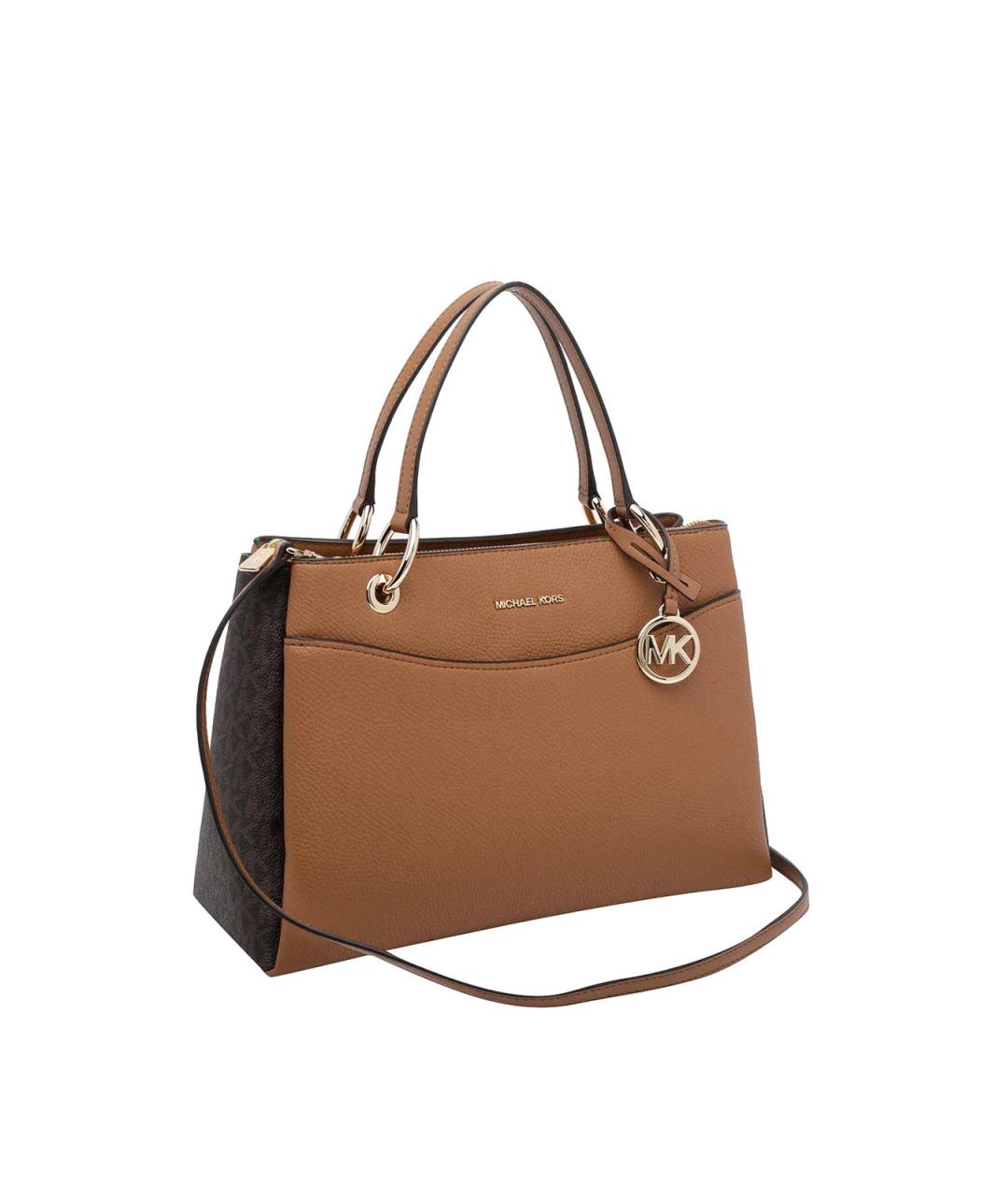 MICHAEL MICHAEL KORS Коричневая кожаная сумка тоут, фото 2