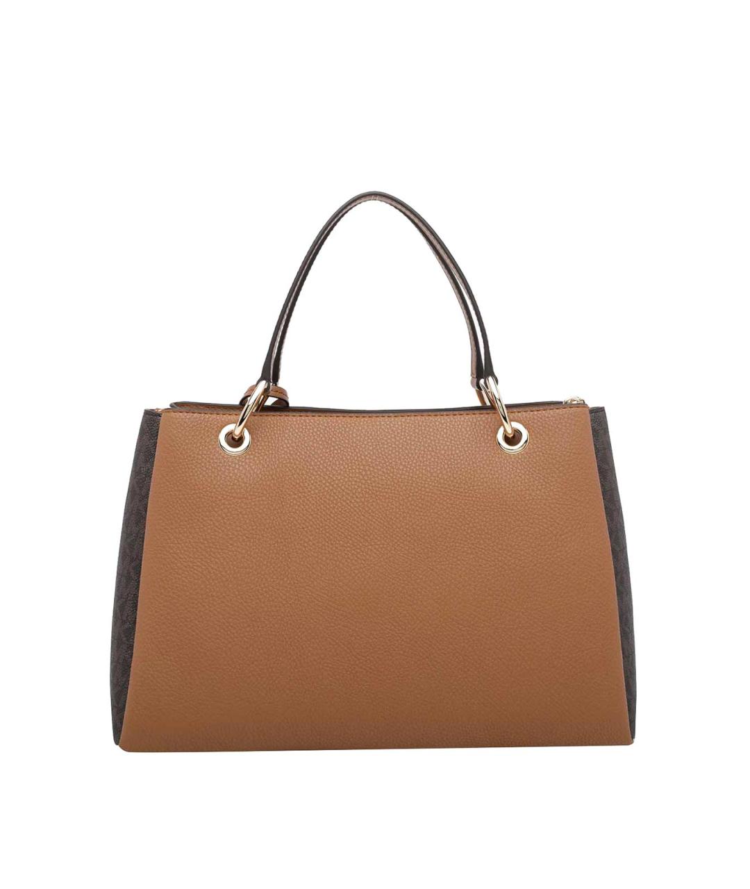 MICHAEL MICHAEL KORS Коричневая кожаная сумка тоут, фото 3