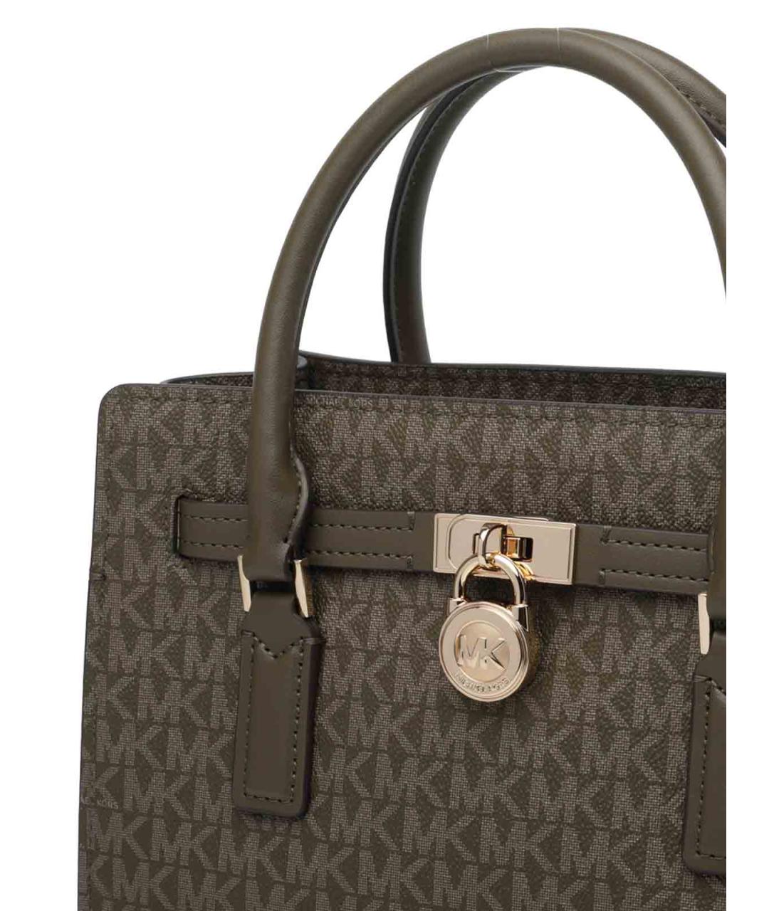 MICHAEL MICHAEL KORS Зеленая кожаная сумка тоут, фото 4