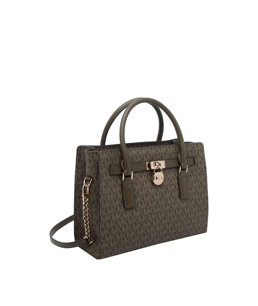 MICHAEL MICHAEL KORS Зеленая кожаная сумка тоут, фото 2