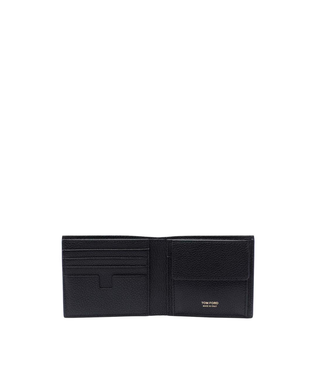 TOM FORD Черный кожаный кошелек, фото 2